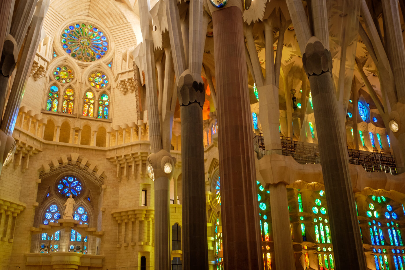 Morning light coming into Sagrada Família.